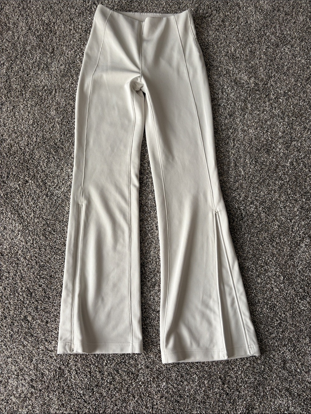 Lululemon High-Waist Cream Flare Pants